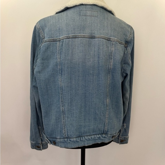 Pistola Madison Fleece Sherpa Lined Denim Trucker Jean Jacket, Light Blue,Size S - Picture 4 of 12
